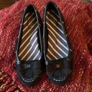 Sperry Top-Sider Womens Black Suede flats